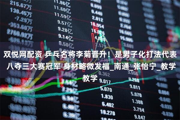 双悦网配资 乒乓名将李菊晋升！是男子化打法代表 八夺三大赛冠军 身材略微发福_南通_张怡宁_教学