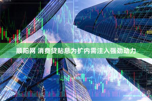 顺阳网 消费贷贴息为扩内需注入强劲动力